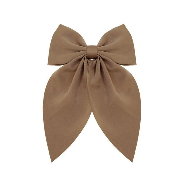 Doublesided Satin Bow Handmade Women's Oneword Clip Hairpin