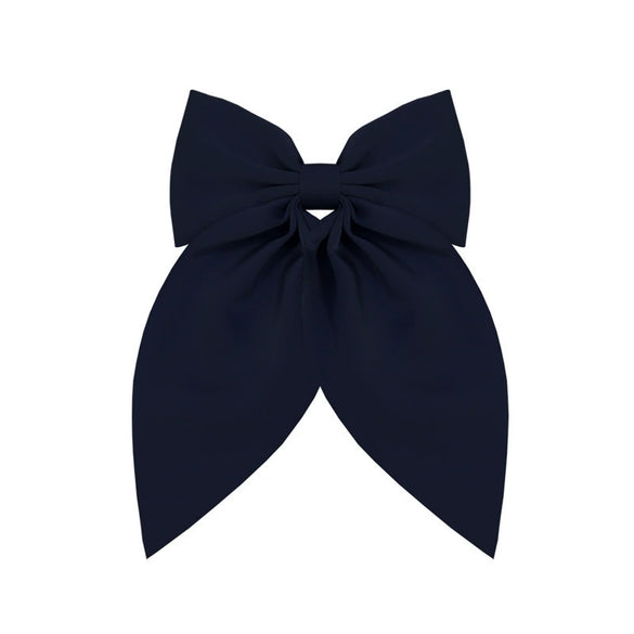 Doublesided Satin Bow Handmade Women's Oneword Clip Hairpin