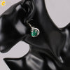 Dragon Winding Around Bead Drop Earrings In Natural Stone And Copper Multicolor Minimalist Jewelry For Women