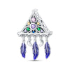 Dream Catcher Moon Beads Pendant Diy Jewelry Accessories Bracelet Silver Plated Dripping Oil Style