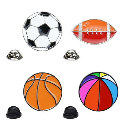 Drip Oil Football Brooch Basketball Souvenirs Corsage Collar Pin