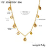 Drop Tassel Rhinestone Clavicle Necklace 316L Stainless Steel Zircon Light Luxury Geometric Electroplated Jewelry