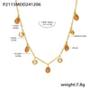 Drop Tassel Rhinestone Clavicle Necklace 316L Stainless Steel Zircon Light Luxury Geometric Electroplated Jewelry