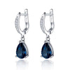 Dropshaped Zircon Earrings Copper Geometric Diamond Jewelry For Women