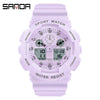 Dual Movement Electronic Resin Outdoor Leisure Sports Waterproof Round Dial Youth Watch