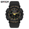 Dual Movement Electronic Resin Outdoor Leisure Sports Waterproof Round Dial Youth Watch