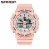 Dual Movement Electronic Resin Outdoor Leisure Sports Waterproof Round Dial Youth Watch