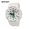 Dual Movement Electronic Resin Outdoor Leisure Sports Waterproof Round Dial Youth Watch