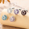 Ear Bone Nail Metal Geometric Hollow Star Inlaid With Zircon Fashion Style
