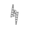 Ear Bone Stud And Chain Earrings Copper Inlaid White Blue Zircon Stainless Steel
