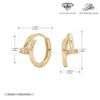 Ear Buckle Jewelry Women S925 Sterling Silver Geometric Electroplated