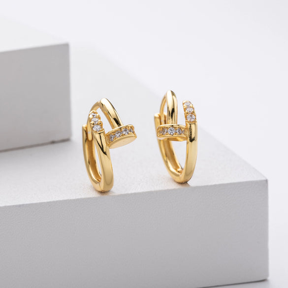 Ear Buckle Jewelry Women S925 Sterling Silver Geometric Electroplated