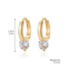 Ear Buckle Set Copper Inlaid Zircon Light Luxury Geometric Style Women's