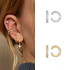Ear Clip Copper Heavy Industry Geometric Full Drill Zircon Women's