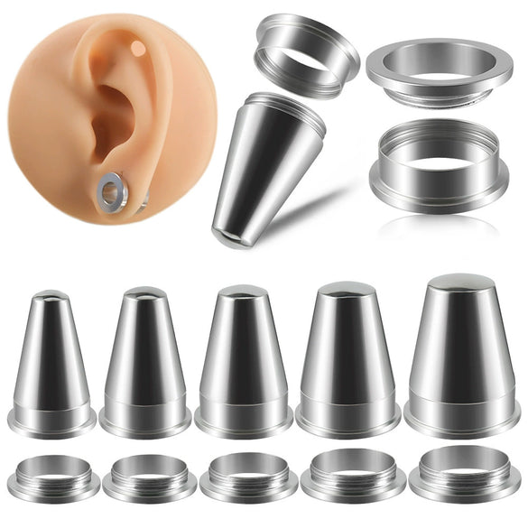 Ear Expansion Tool Stainless Steel Geometric Electroplated Unisex Twoinone Suit