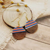 Ear Jewelry Resin Wood Multicolor Gold Foil Geometric Electroplating Earrings