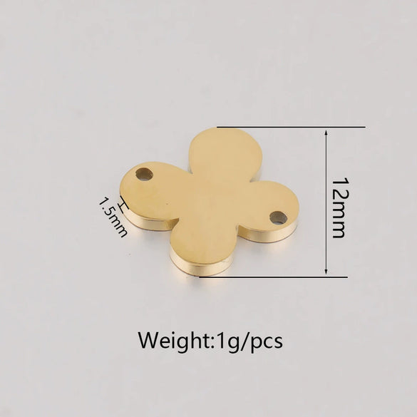 Ear Line Pendant Jewelry Accessories Titanium Steel Fourleaf Clover Mirror Finish Polishing