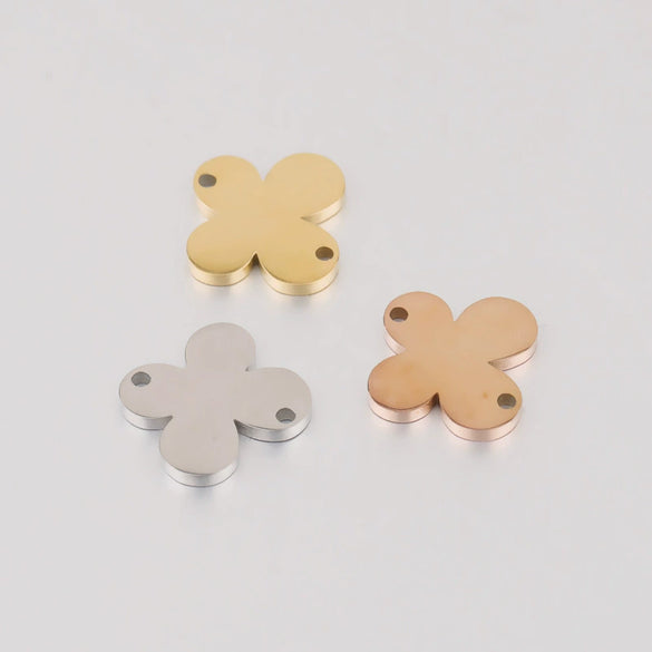 Ear Line Pendant Jewelry Accessories Titanium Steel Fourleaf Clover Mirror Finish Polishing