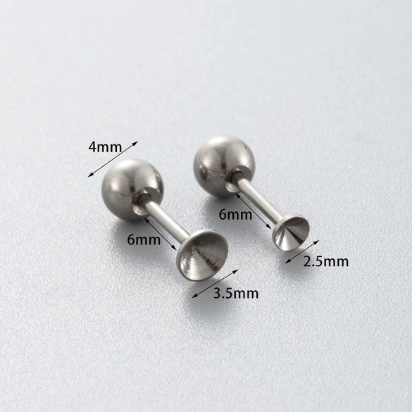 Ear Nail Drill Accessories Titanium Alloy Fashion Ol Geometric Polishing