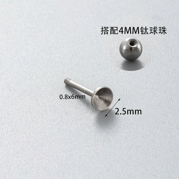 Ear Nail Drill Accessories Titanium Alloy Fashion Ol Geometric Polishing