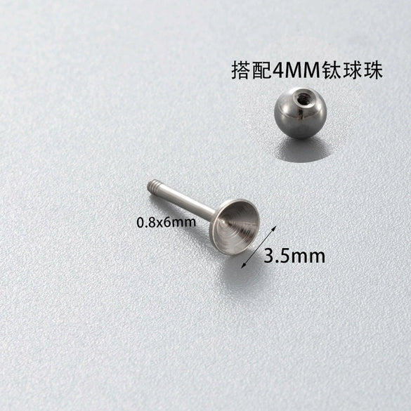 Ear Nail Drill Accessories Titanium Alloy Fashion Ol Geometric Polishing