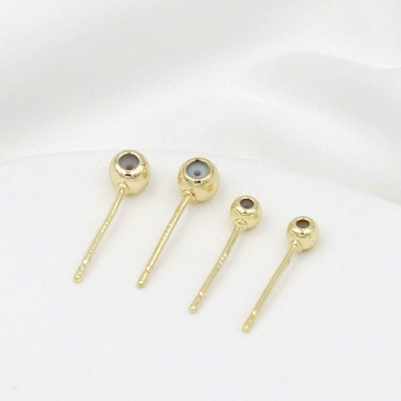 Ear Needle Earrings Copper 925 Silver 14K Gold Plated Natural Style Diy Accessories