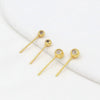 Ear Needle Earrings Copper 925 Silver 14K Gold Plated Natural Style Diy Accessories