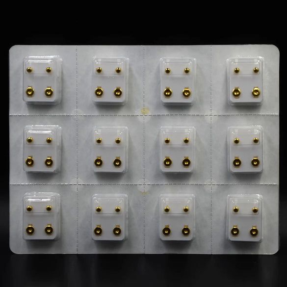 Ear Piercing Gun Set Simple Geometric Style 24K Real Gold Plated Suitable For Adults And Children