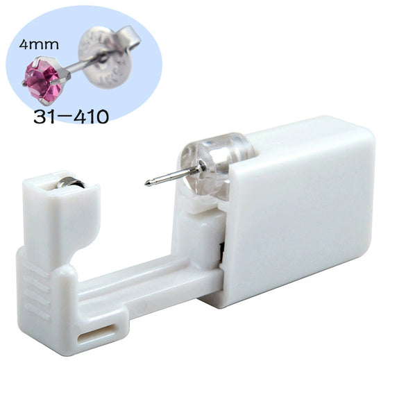 Ear Piercing Tool Ear Stud Gun 316L Stainless Steel Geometric Electroplated