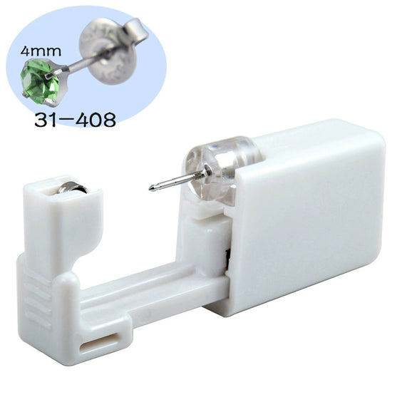 Ear Piercing Tool Ear Stud Gun 316L Stainless Steel Geometric Electroplated