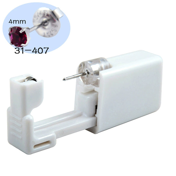 Ear Piercing Tool Ear Stud Gun 316L Stainless Steel Geometric Electroplated