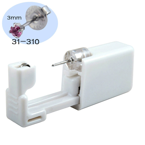 Ear Piercing Tool Ear Stud Gun 316L Stainless Steel Geometric Electroplated