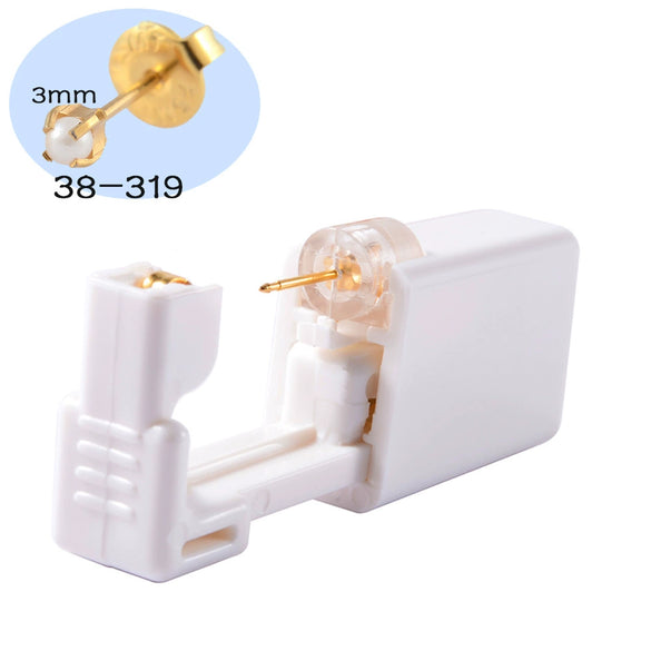 Ear Piercing Tool With 316L Stainless Steel Pearl Earrings