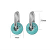 Ear Ring Agate Jade Ushape Stainless Steel Polishing Simple Antique Unisex
