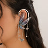 Earring Alloy Resin Imitation Pearl Acrylic Butterfly Contour Electroplated