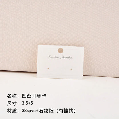 Earring Card Stock Pvc Hook Packaging Card