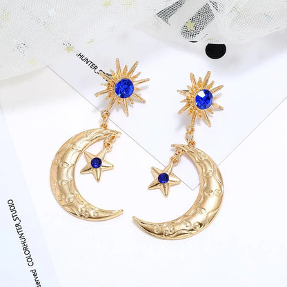 Earring Jewelry New Star Moon Alloy Diamond Earrings