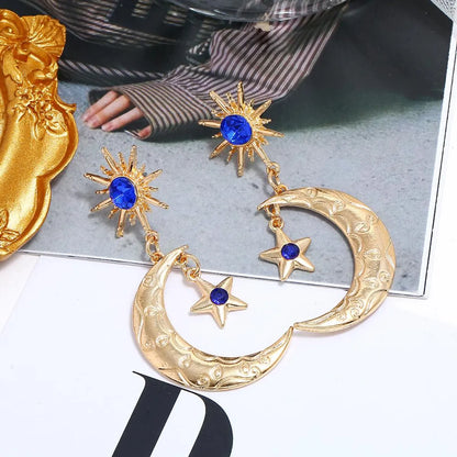 Earring Jewelry New Star Moon Alloy Diamond Earrings