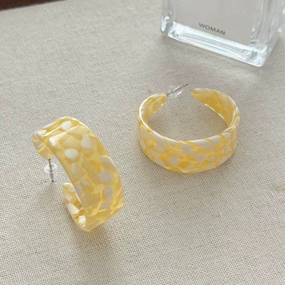 Earrings Acetic Acid Geometric Light Luxury Handmade