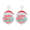Earrings Acrylic Geometric Christmas Hat Rainbow Christmas Tree Stylish Design For Women