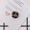 Earrings Alloy And Cloth Leopard Print Round Diy Jewelry Accessories