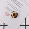 Earrings Alloy And Cloth Leopard Print Round Diy Jewelry Accessories