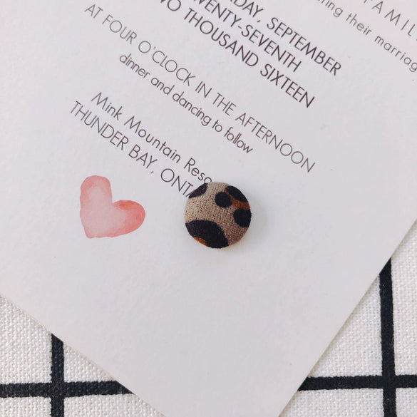 Earrings Alloy And Cloth Leopard Print Round Diy Jewelry Accessories