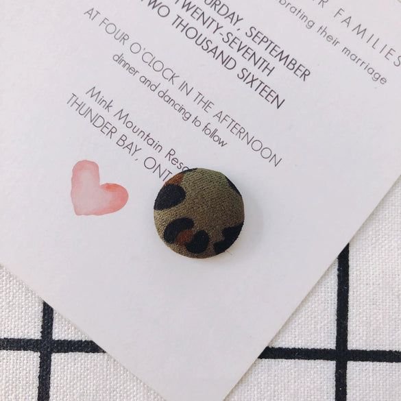 Earrings Alloy And Cloth Leopard Print Round Diy Jewelry Accessories