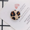 Earrings Alloy And Cloth Leopard Print Round Diy Jewelry Accessories