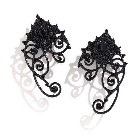Earrings Alloy Geometric Pattern Gothic Style Diamond Design For Women