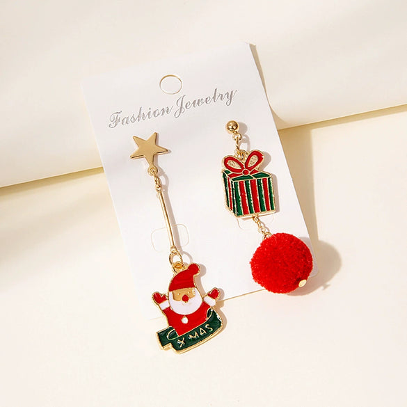 Earrings Alloy Geometric Tassel Boots Christmas Style Baking Paint For Women