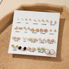 Earrings Alloy Imitation Pearl Diamond Geometric Simple Style For Women