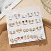 Earrings Alloy Imitation Pearl Diamond Geometric Simple Style For Women