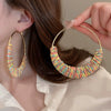Earrings Alloy Retro Oil Dropping Geometric Style For Women